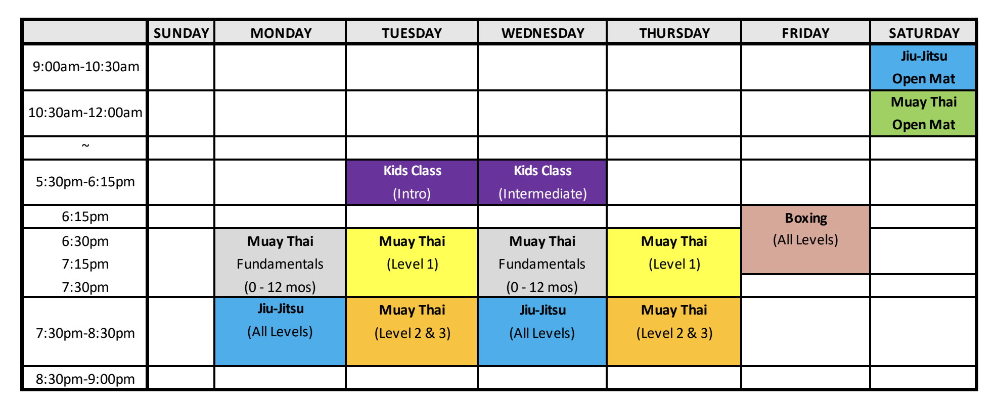 LTB Schedule